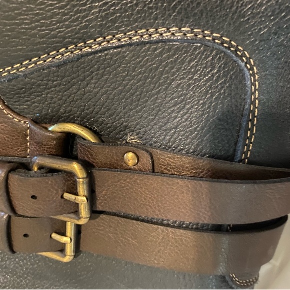 Naturalizer Katrina ladies boots navy blue with brown straps Size 11W NWOT - Picture 10 of 10